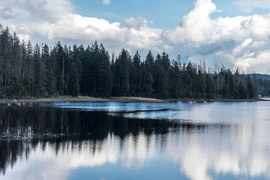 The Silberteich lake  in Harz, Germany