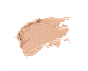 Make up base foundation swatch on white background