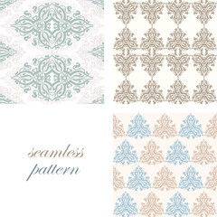 Seamless vintage pattern with lace ornament