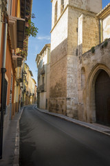 Fototapeta na wymiar San Pedro Street, Xativa, Spain