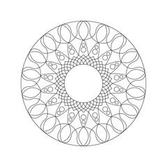 Simple mandala shape for coloring books - Eps10 vector graphics and illustration