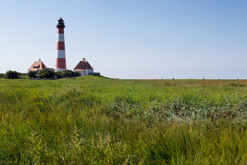 Leuchtturm Westerhever im Nationalpark Wattenmeer