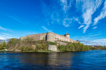 Fototapeta na wymiar Ivangorod Fortress