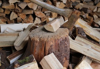 holz  spalten ofenfertig