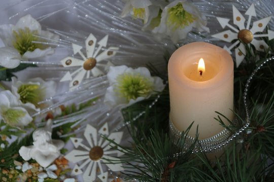 brennende kerze adventsstimmung