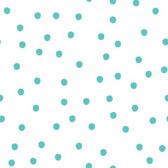 Winter Snow Hand Drawn Dots Asymmetrical Seamless Pattern, Dotted Swiss