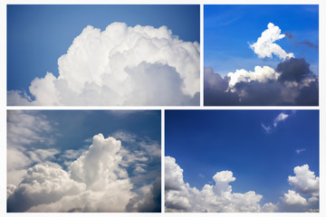 Dramatic atmosphere of freshness blue sky and clouds backgrounds.