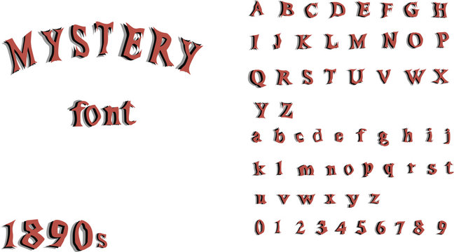 Mystery Font - Vector font in Vintage Style