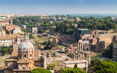 Obraz premium The ruin city in Rome, Italy, European tour and attraction