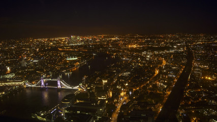 Aerial view of the Tower Bridge, LONDON, ENGLAND