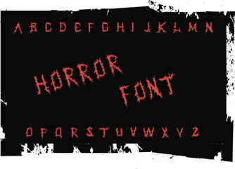 Scary Alphabet - Red Horror font
