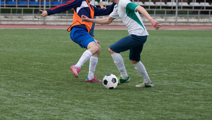 Soccer players in action