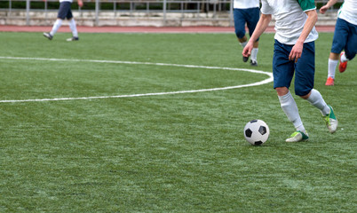 Soccer players in action
