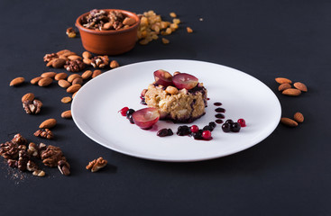Healthy breakfast - oatmeal porridge, still life