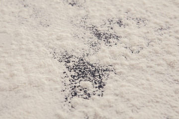 Baking concept abstract background, wheat flour texture