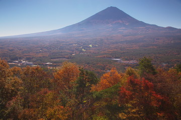 峰から見えた富士山の裾野