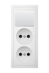 Electrical socket Type C with switch. Receptacle from Asia.