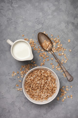 muesli and milk