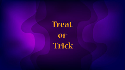 Halloween background with treat and trick word.