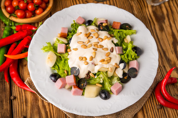 Spicy Ham salad,thai food style