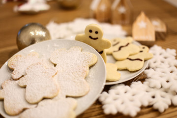 christmas cookies and decorations