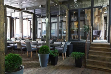 Abwaschbare Fototapete Restaurant Interior of cozy restaurant, loft style