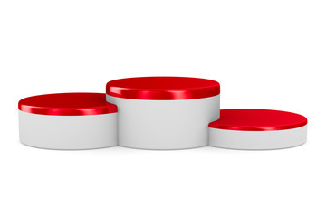podium on white background. Isolated 3D illustration