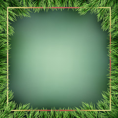 Fototapeta na wymiar Christmas background from fir tree branches. EPS 10 vector