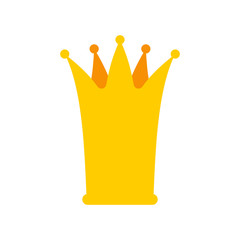 Crown Princess isolated. little golden cap. Vector illustration