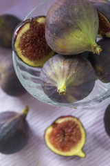 Figs in a glass vase