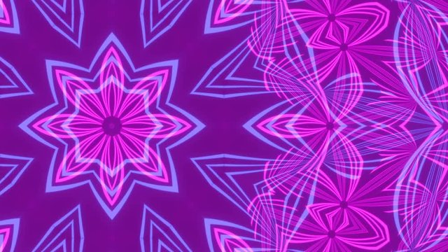 moving light and purple background, kaleidoscope, loop
