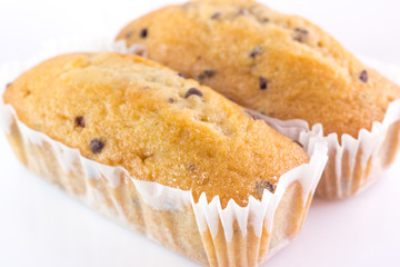 Due plumcakes con gocce al cioccolato
