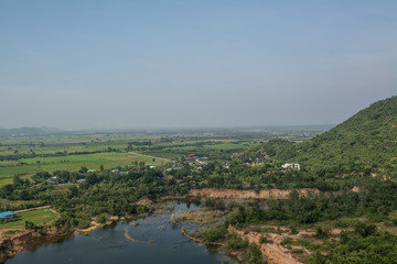 Beautiful scenery in the countryside Ratchaburi Province Thailand