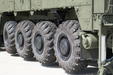 Big Tires of a big military truck
