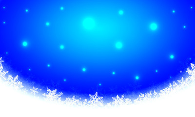 abstract blue background with snowflakes