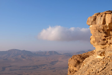 Rock cliff in Crater Ramon.