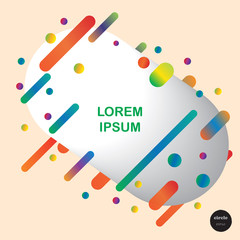 Vector design colorful circles elements template. Frame of circle use to website or business. Big circles background.