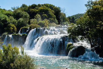 Fototapeta na wymiar Skradinski Buk Waterfall in Krka National Park - Dalmatia, Croatia