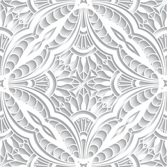 Lace texture, cutout paper seamless pattern