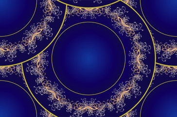 Seamless blue background with a circular pattern.