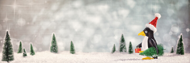Penguin - Christmas Background