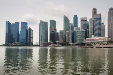 Fototapeta na wymiar Marina Bay Skyline in Singapore in Asia