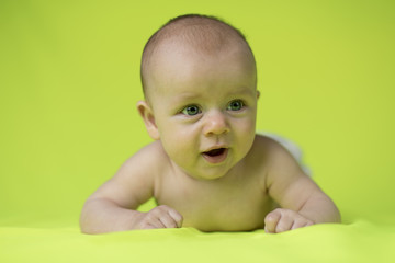 Little baby girl laughing