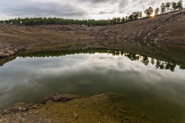 Landscape in the area of Granadilla. Extremadura, Spain.