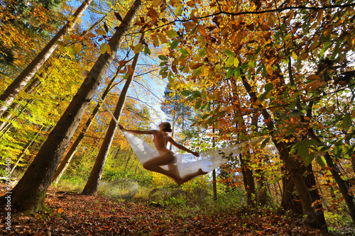 A Beautiful Young Woman Lies Naked In A Self Made Hammock