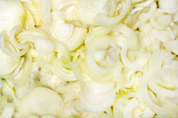 Fresh cut onions texture for background
