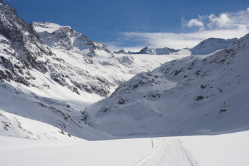 Fototapeta na wymiar Snowy Winter Valley, Austria