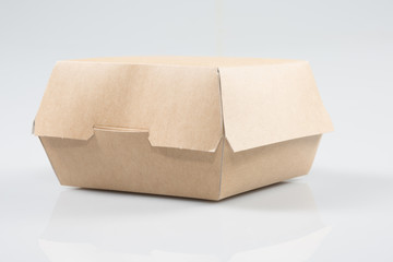Takeaway burger Box On White Background