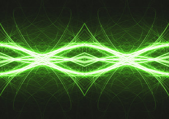 Abstract green energy, lightning background