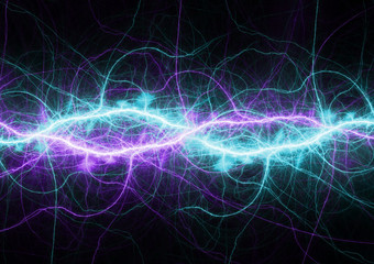 Blue electrical lightning background
